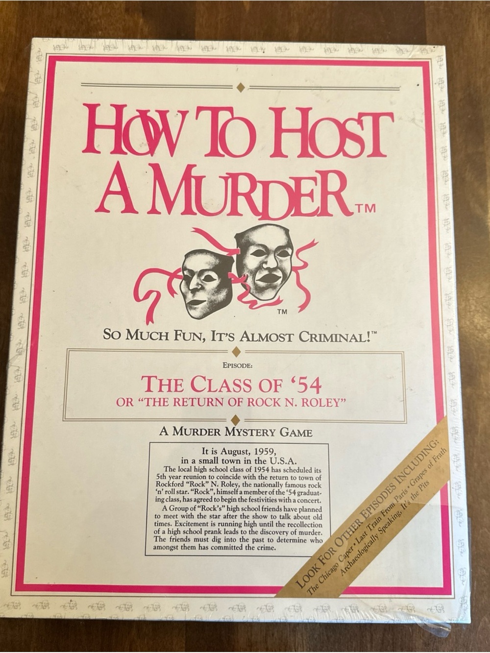 Sealed 1985 How To Host A Murder Class of ’54 VTG Mystery Party Game